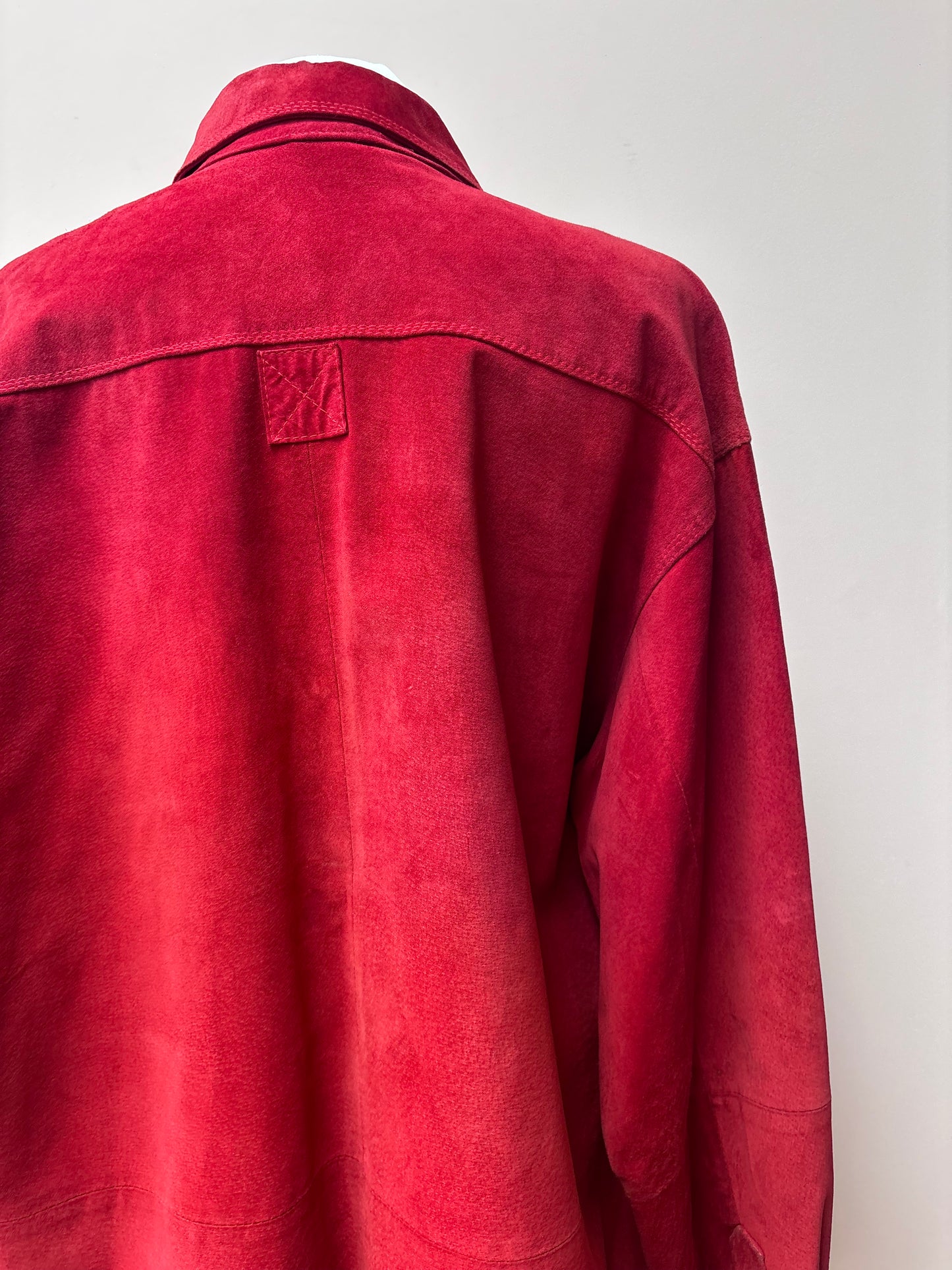 Red suede shacket size 14-18