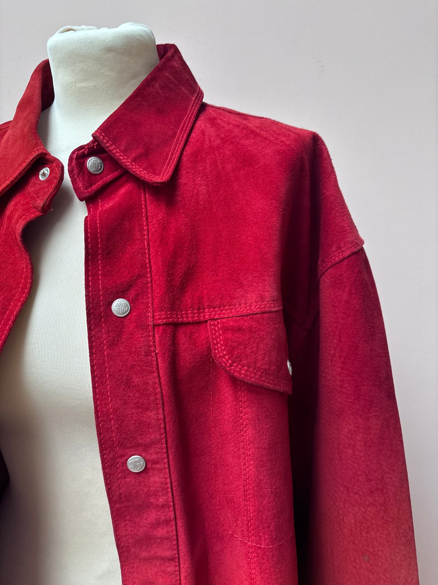 Red suede shacket size 14-18