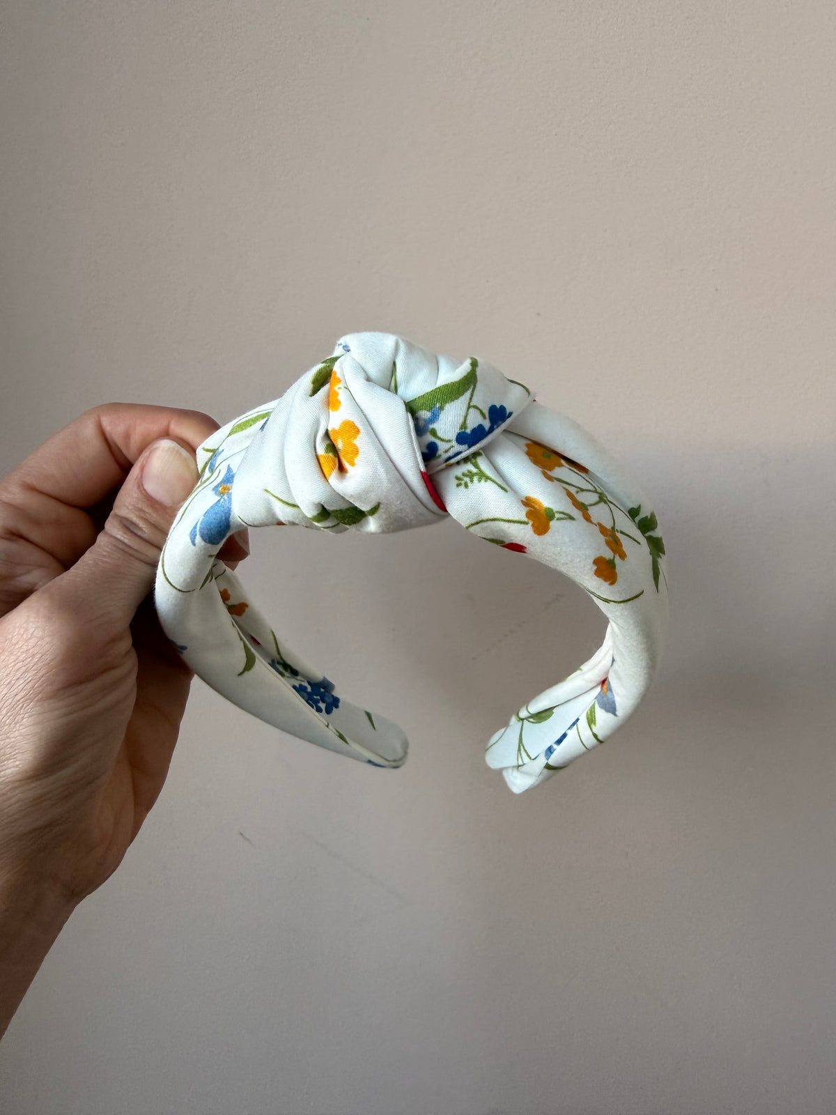 White floral headband