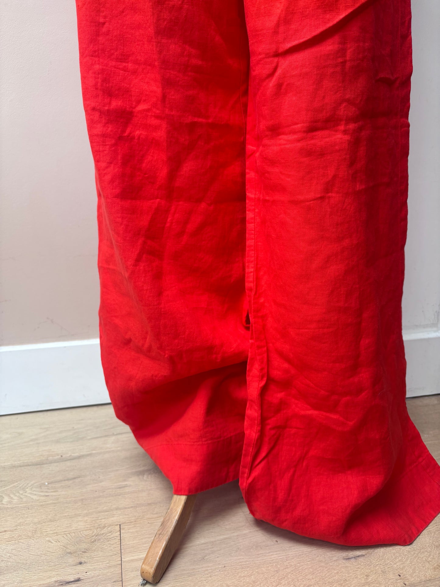 Wide leg 100% linen trousers size 14/16