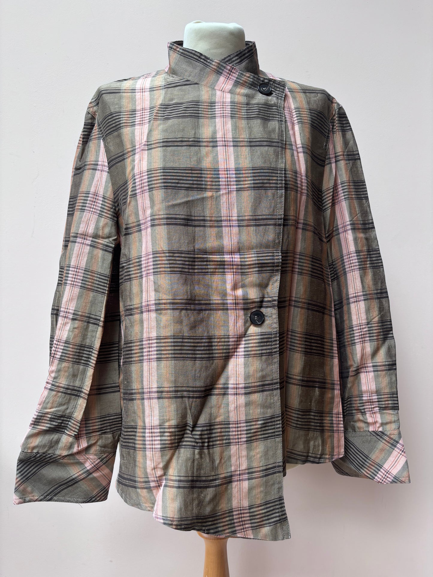 Linen mix cross front jacket size Medium BNWT