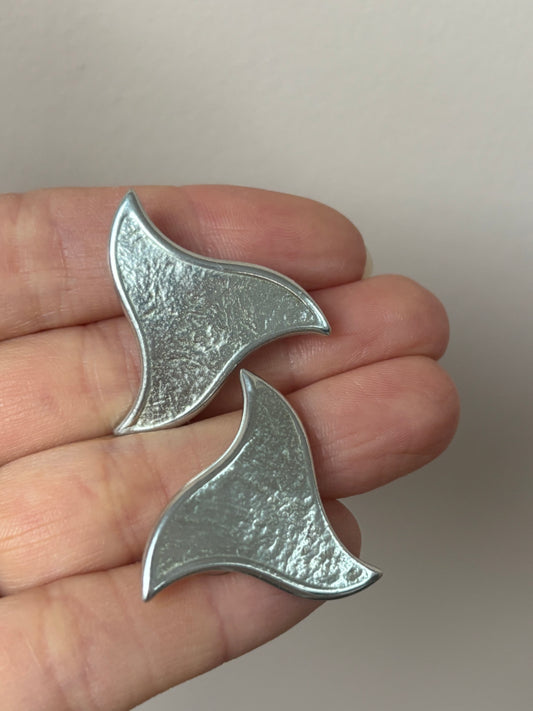 Silver triangle shaped earrings