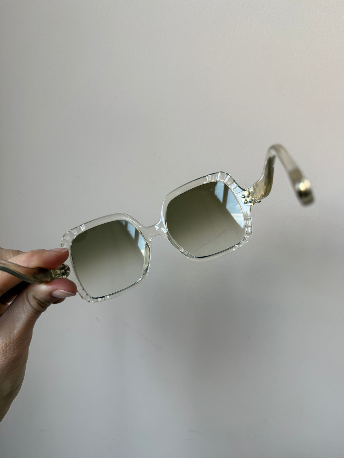 Chloe oversized sunglasses transparent frame