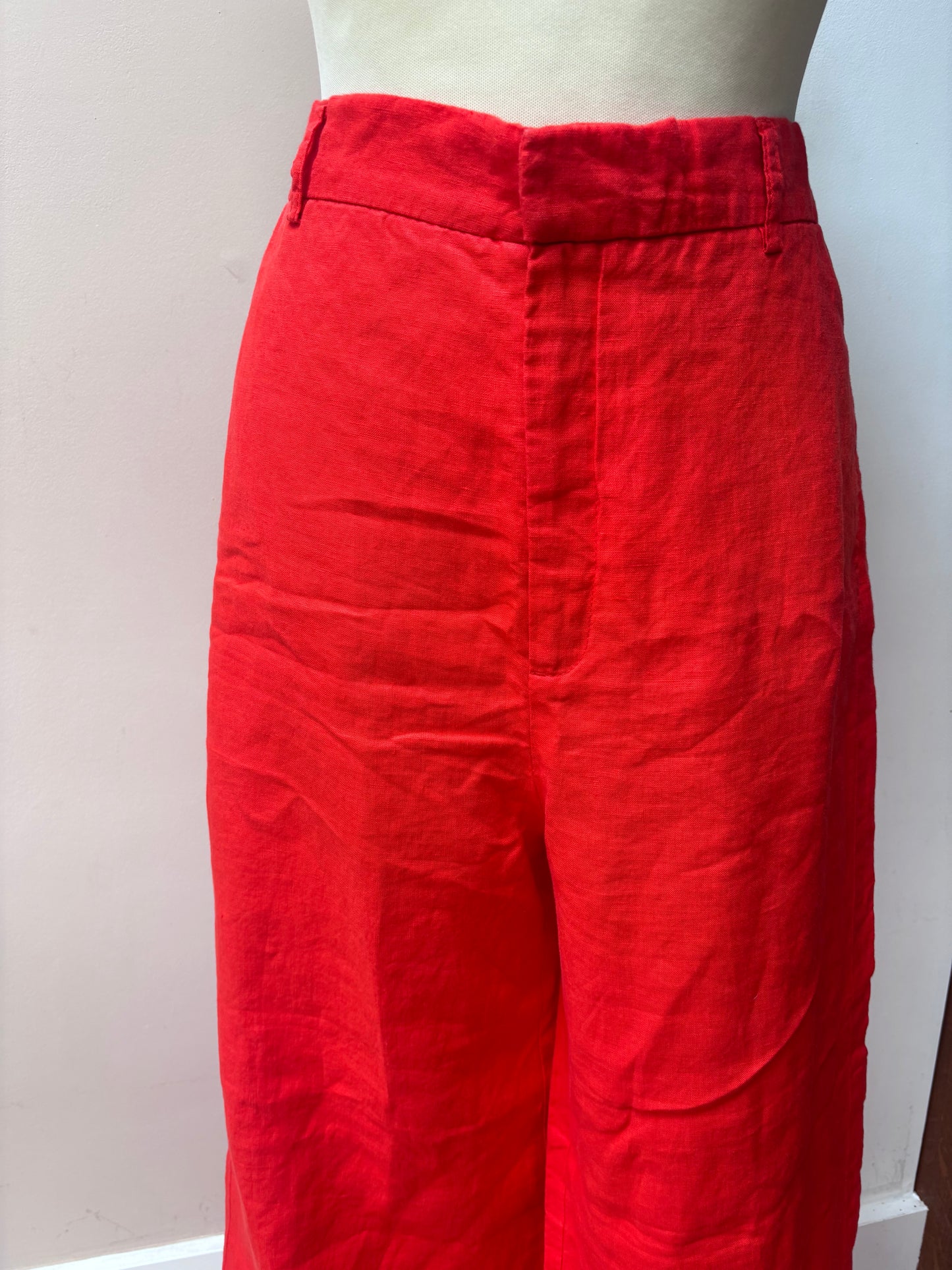 Wide leg 100% linen trousers size 14/16