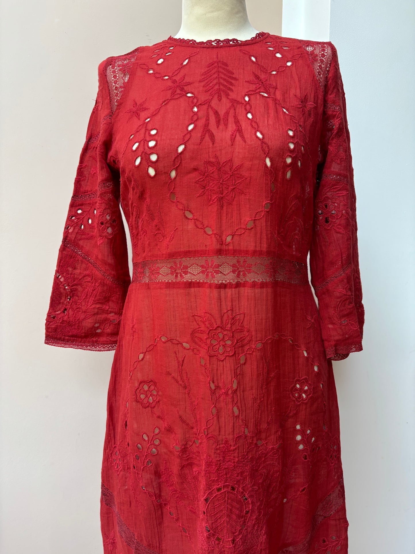 Rust lace dress size Medium