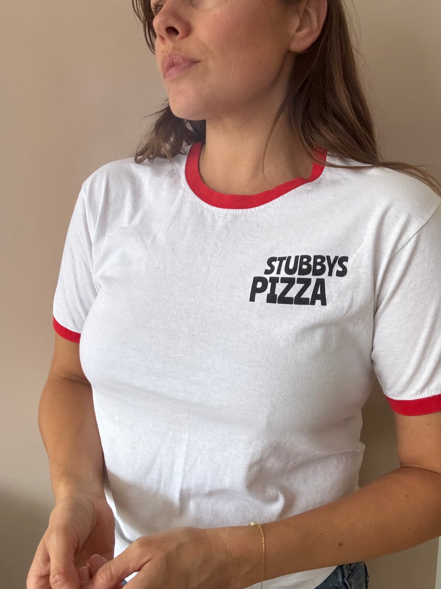 Vintage cotton ringer tshirt size 8/10