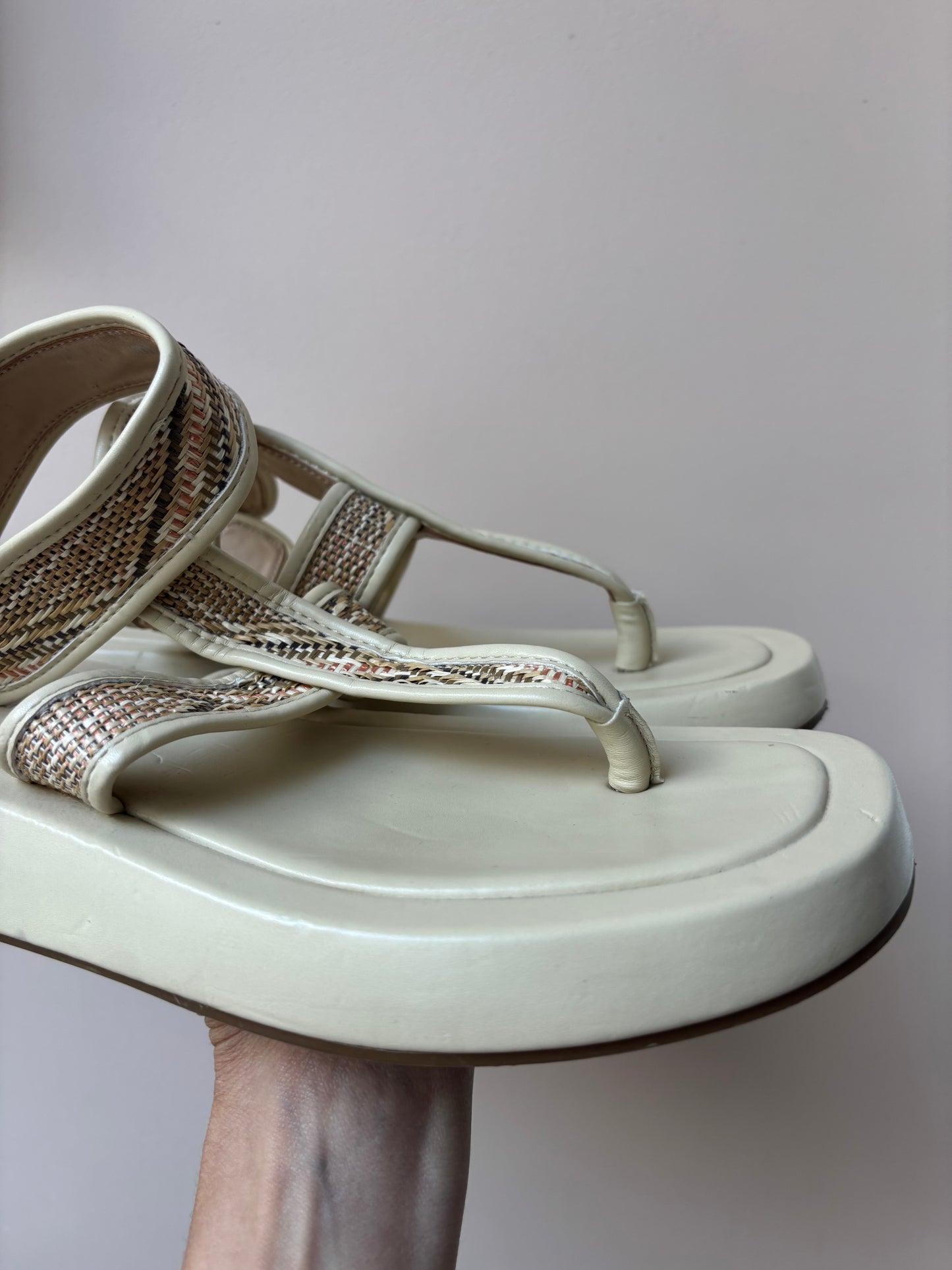 Vanessa Wu leather chunky sandals size UK5