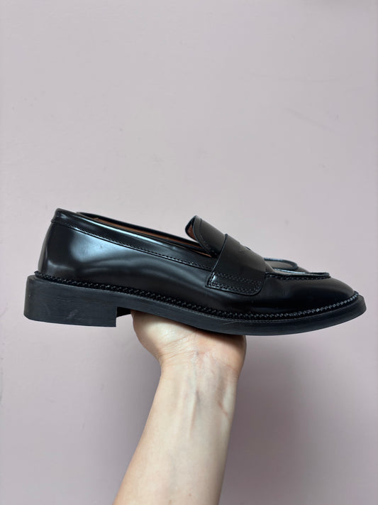 & Other Stories black leather loafers size UK5