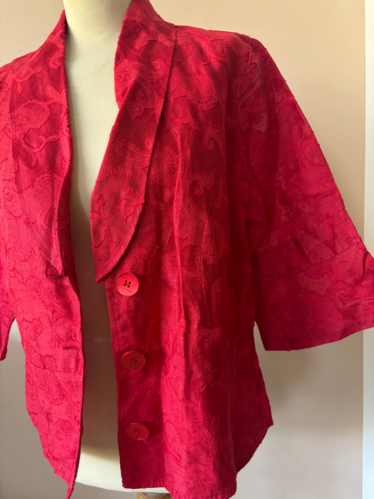 Vintage linen and silk jacket size 12