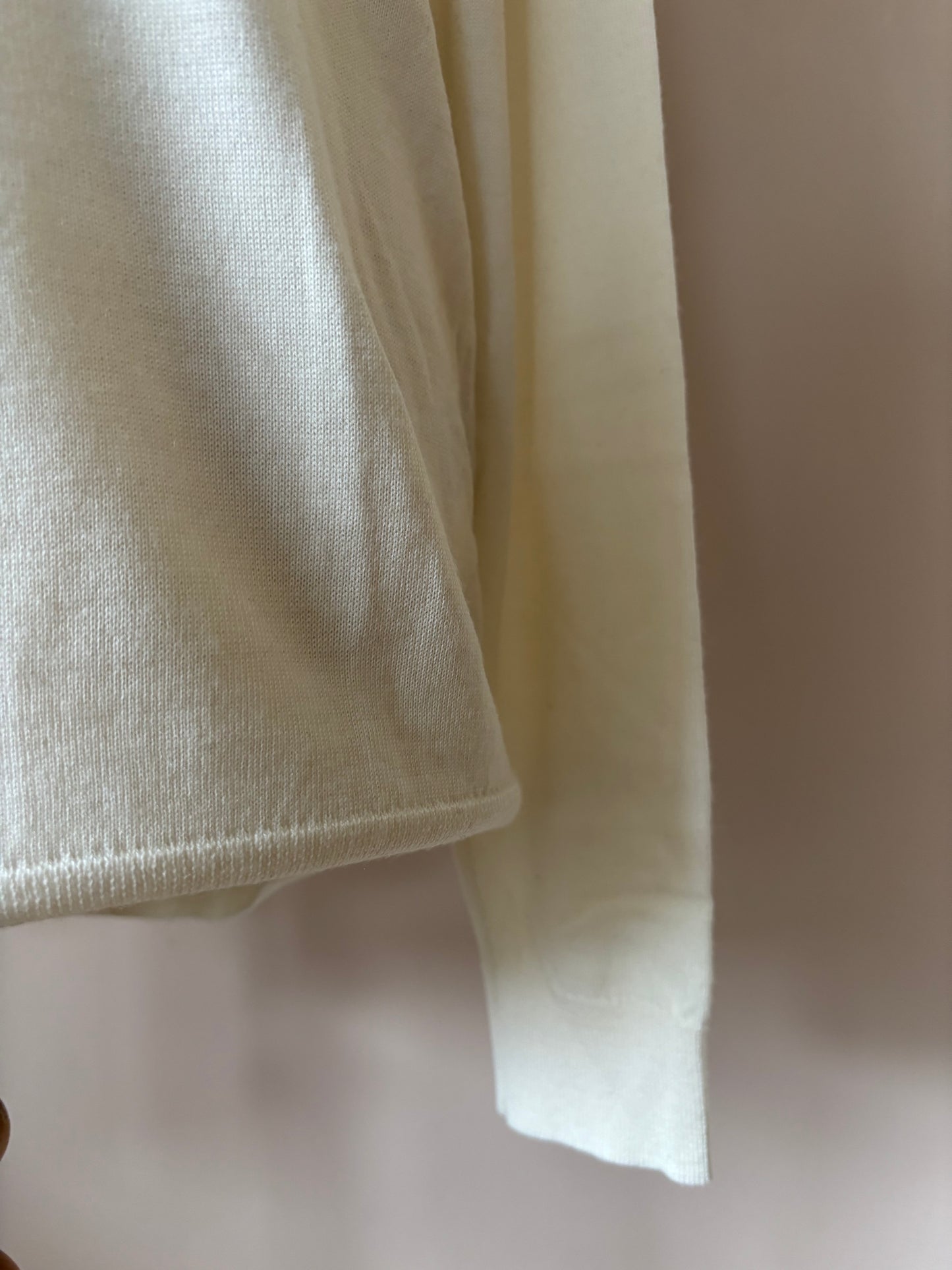 Cream merino mix polo neck jumper size 12/14