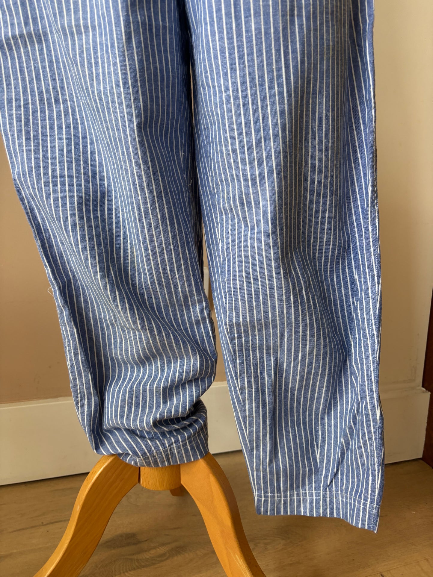 Vintage 100% cotton striped trousers size 8/10