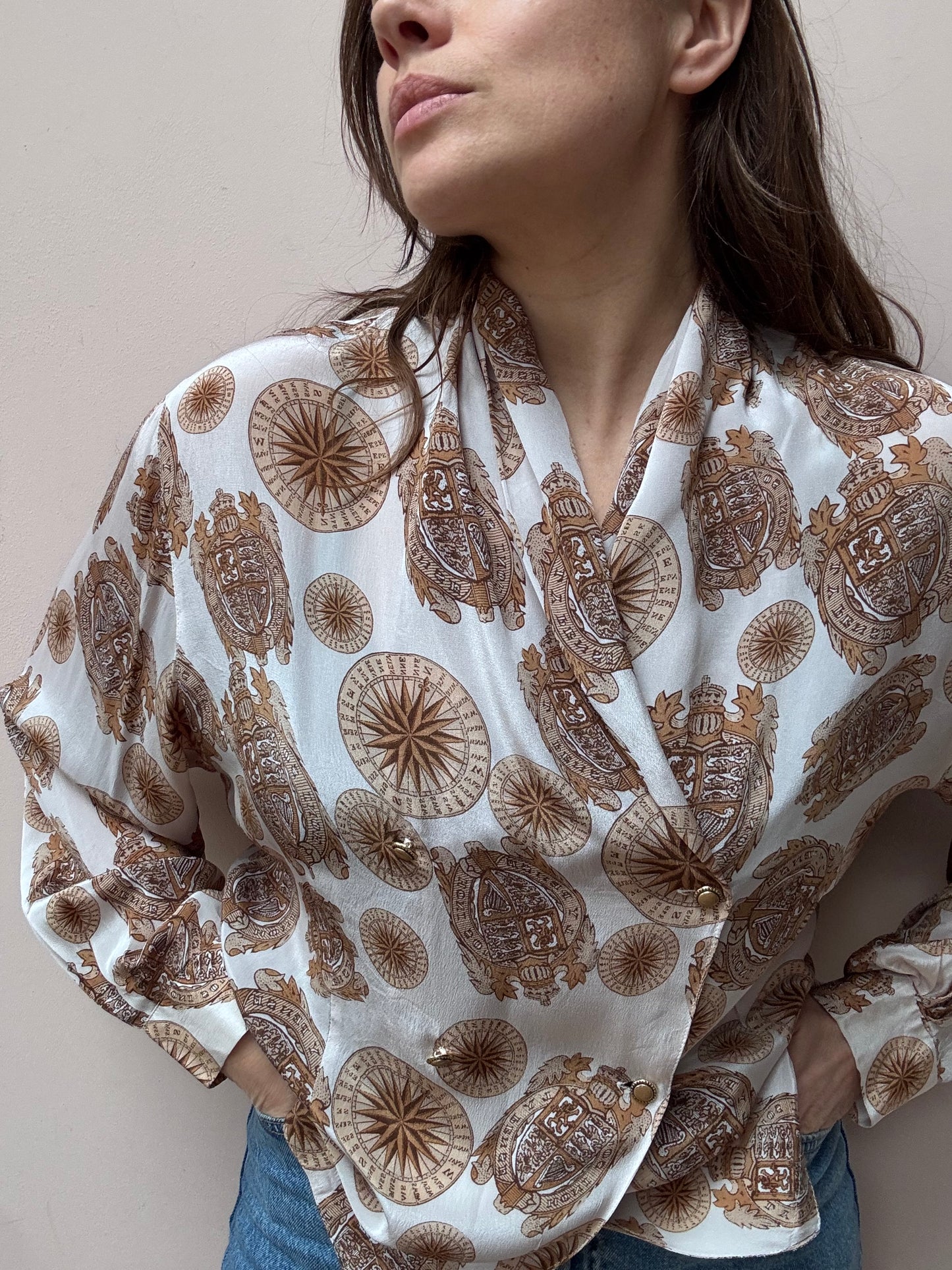 Vintage silk crossover top size 12