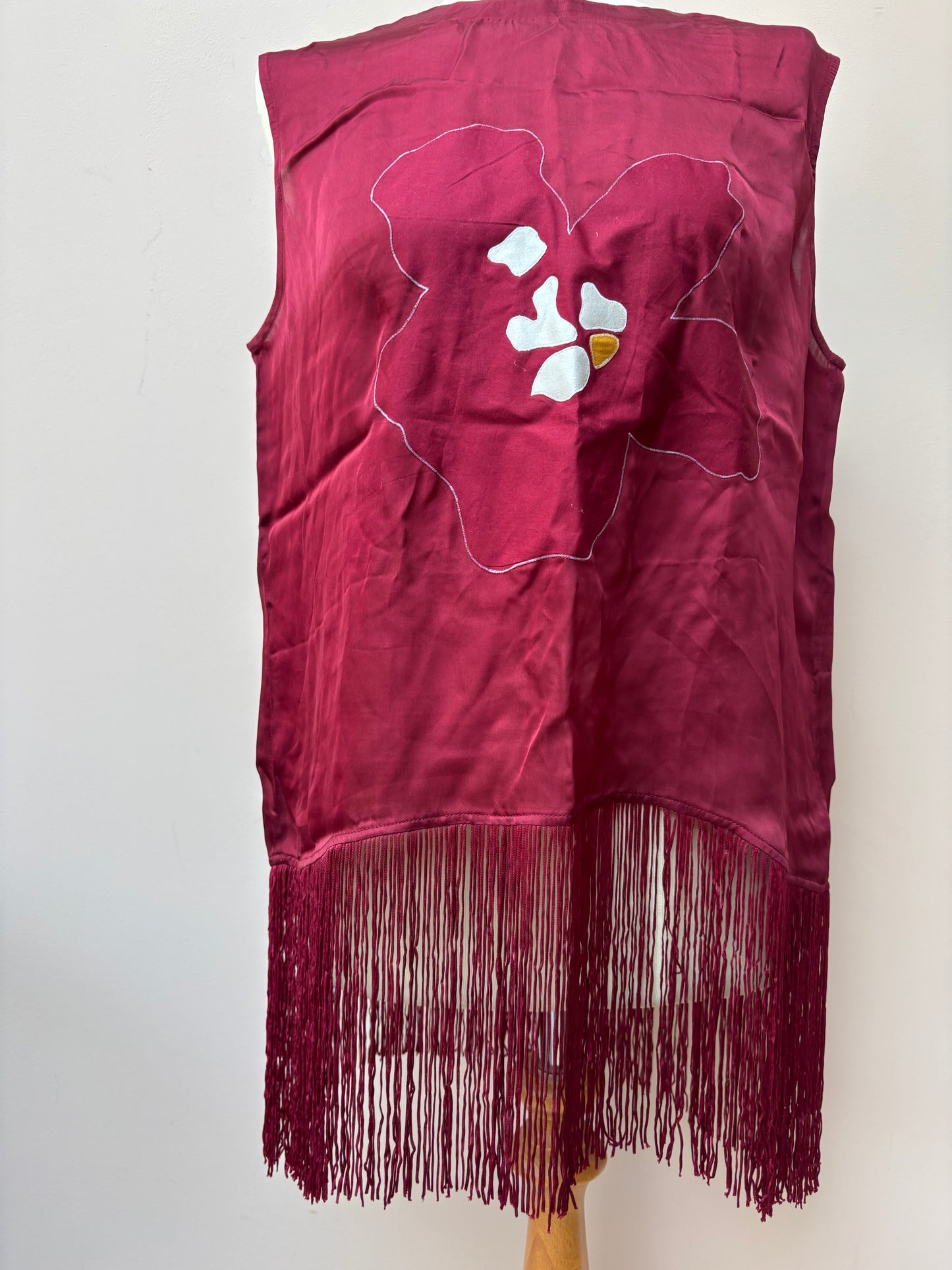 Vintage flower tassels top size XL