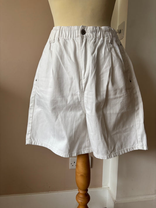 White cotton shorts size 10/12