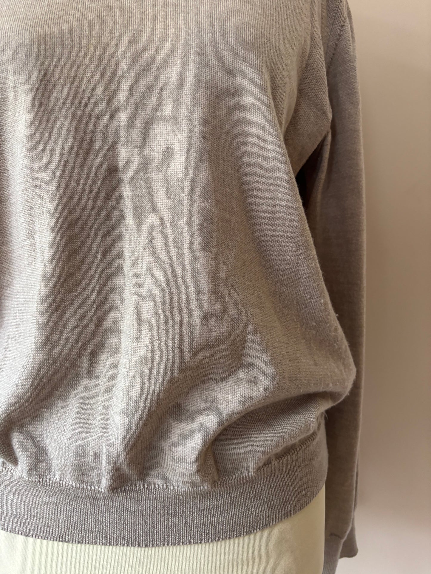 Beige 100% merino wool jumper size 10