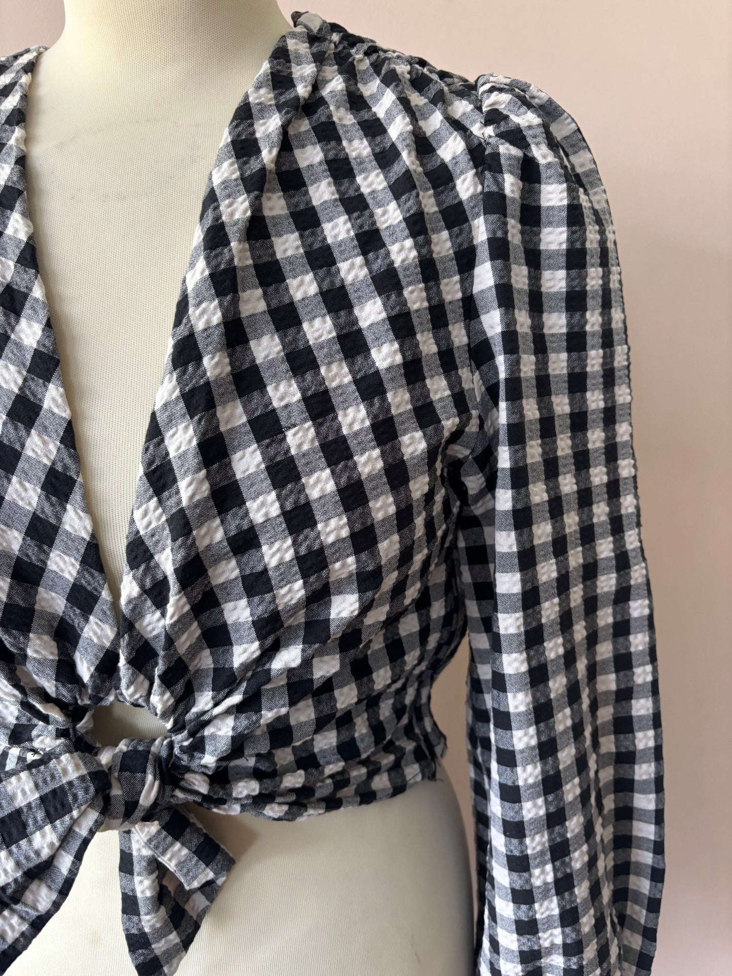 Gingham cropped top size Mediuk