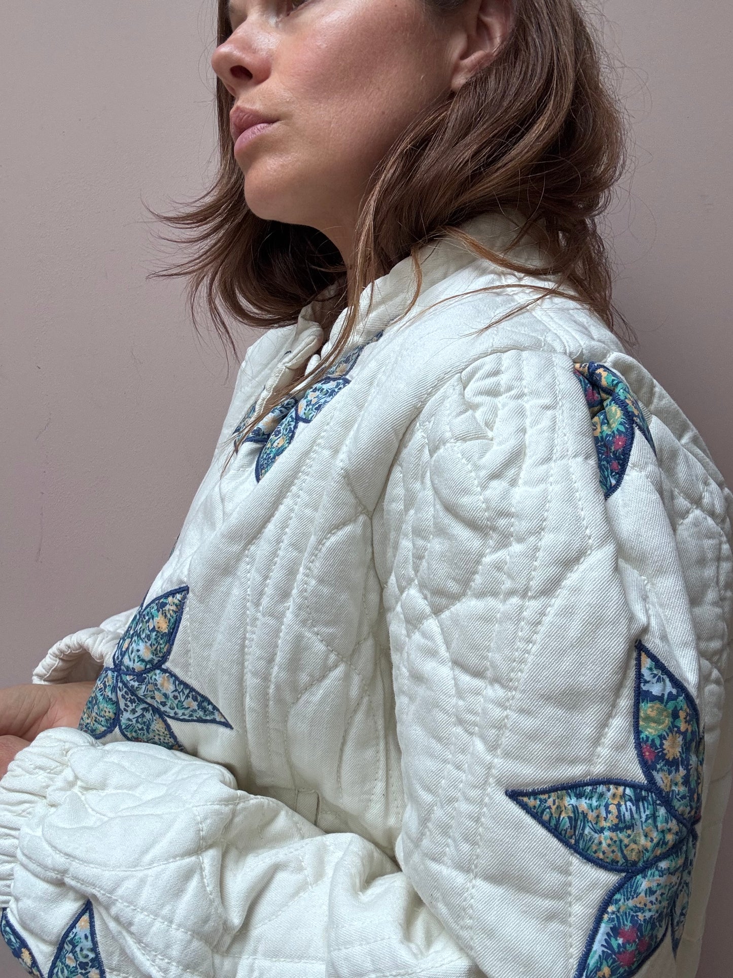 Free People quilted cotton jacket size Large