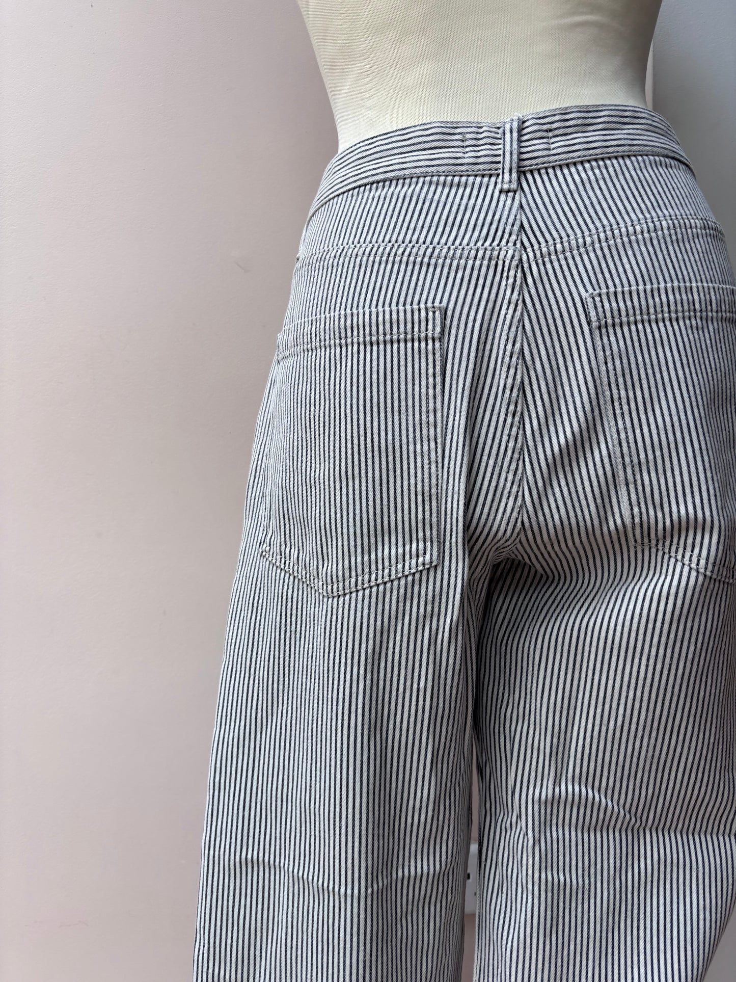 Striped 100% cotton trousers size 10