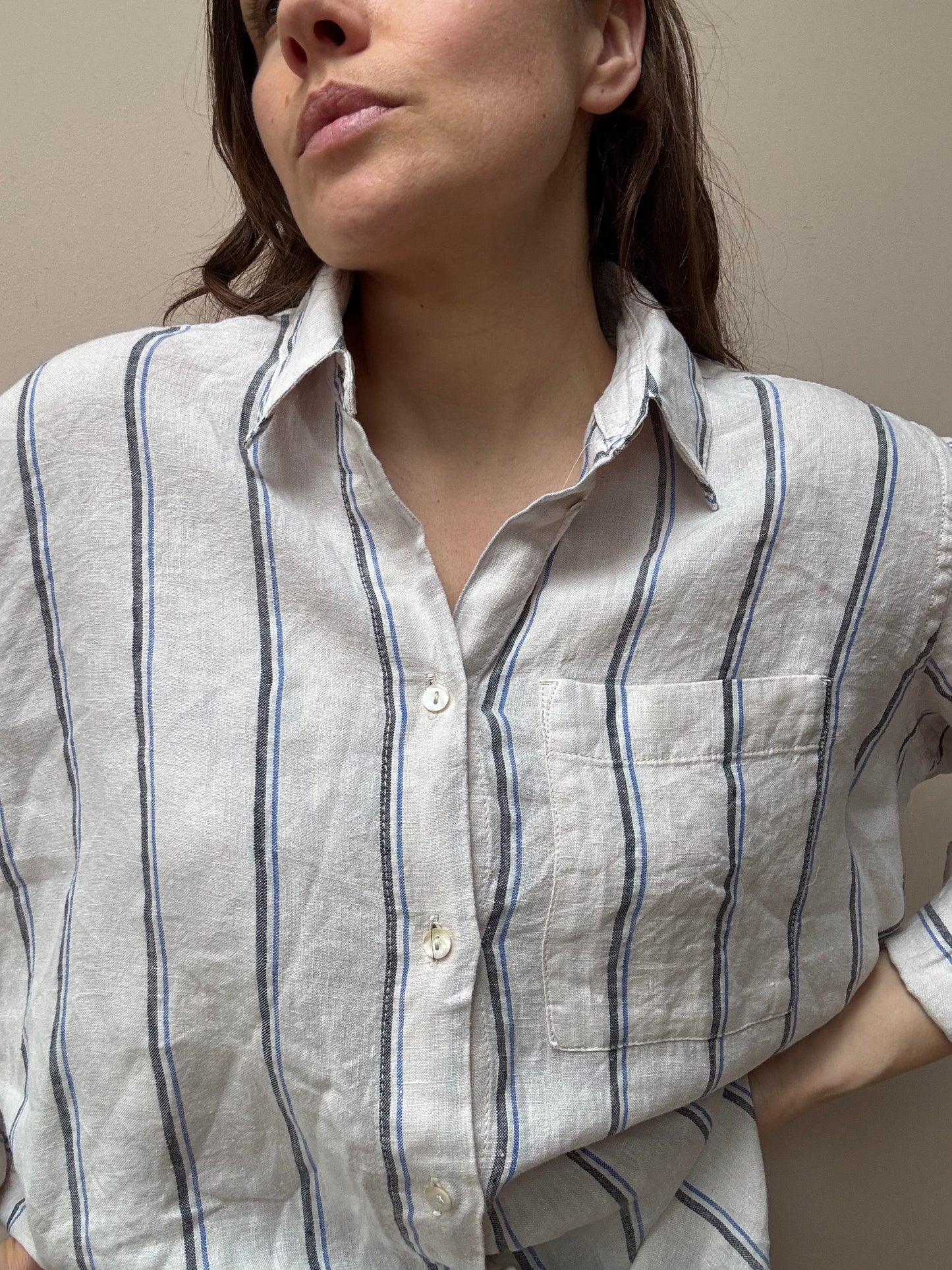 100% linen shirt size 12