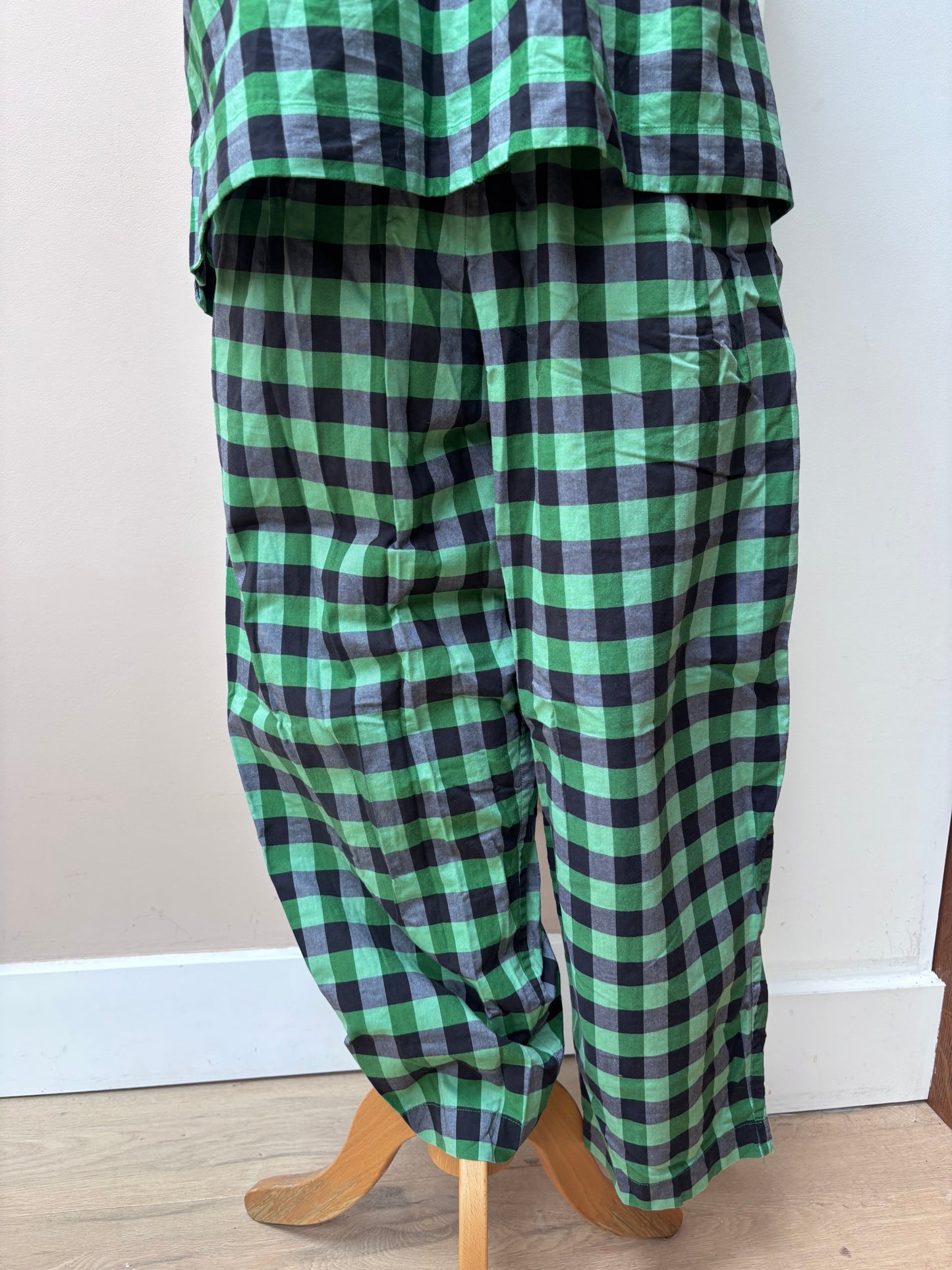 Toast gingham trouser set size Medium