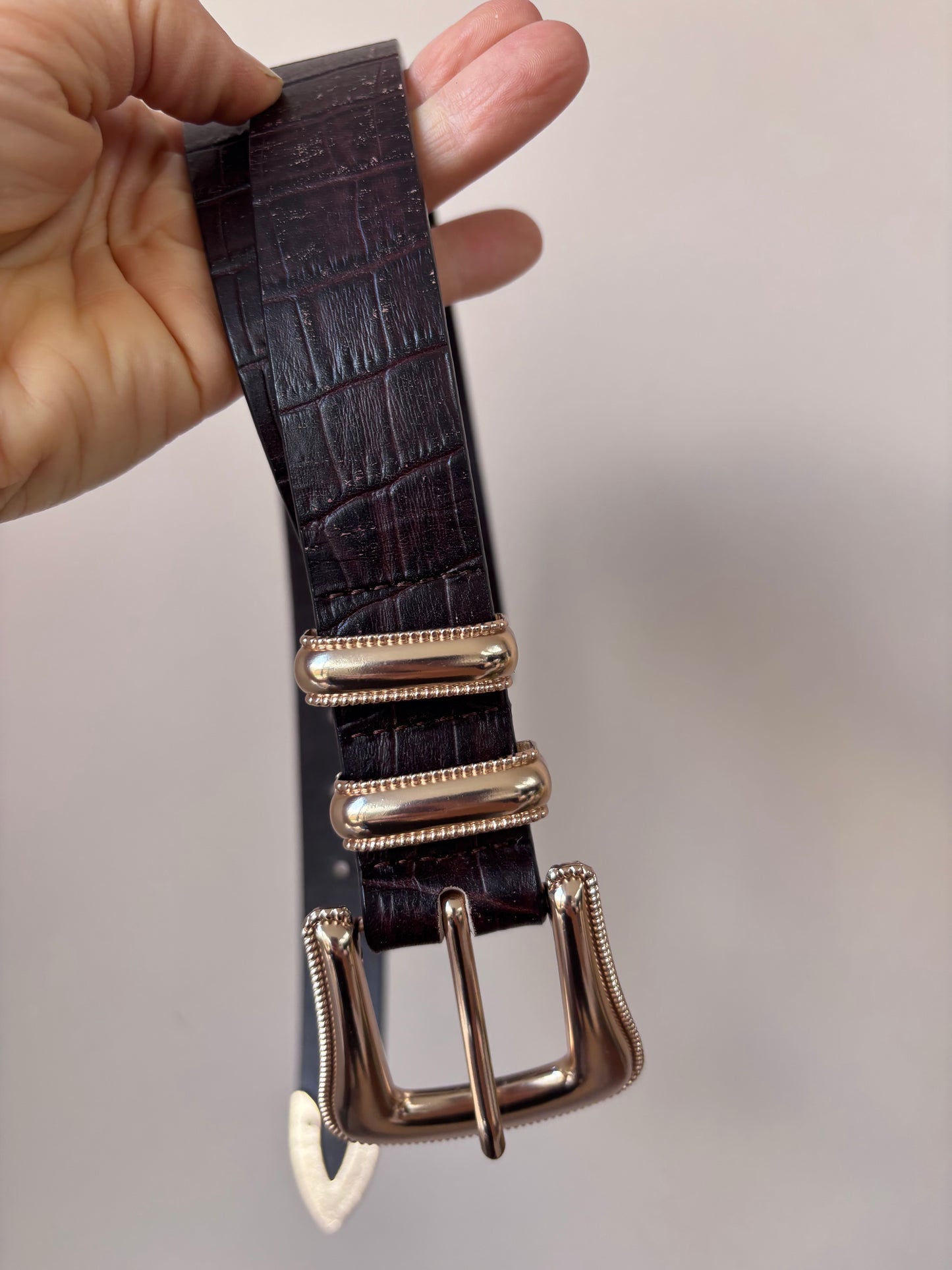 Brown leather belt size Medium