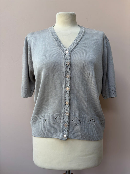 Vintage beige fine knit top size 12