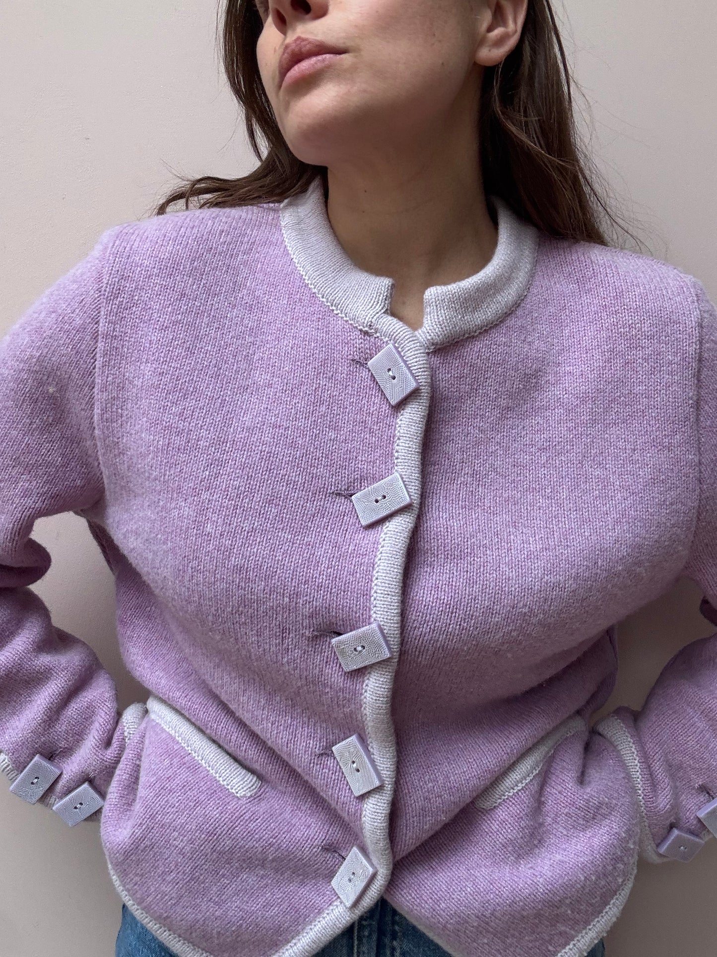 Vintage pink wool jackst size 12/14