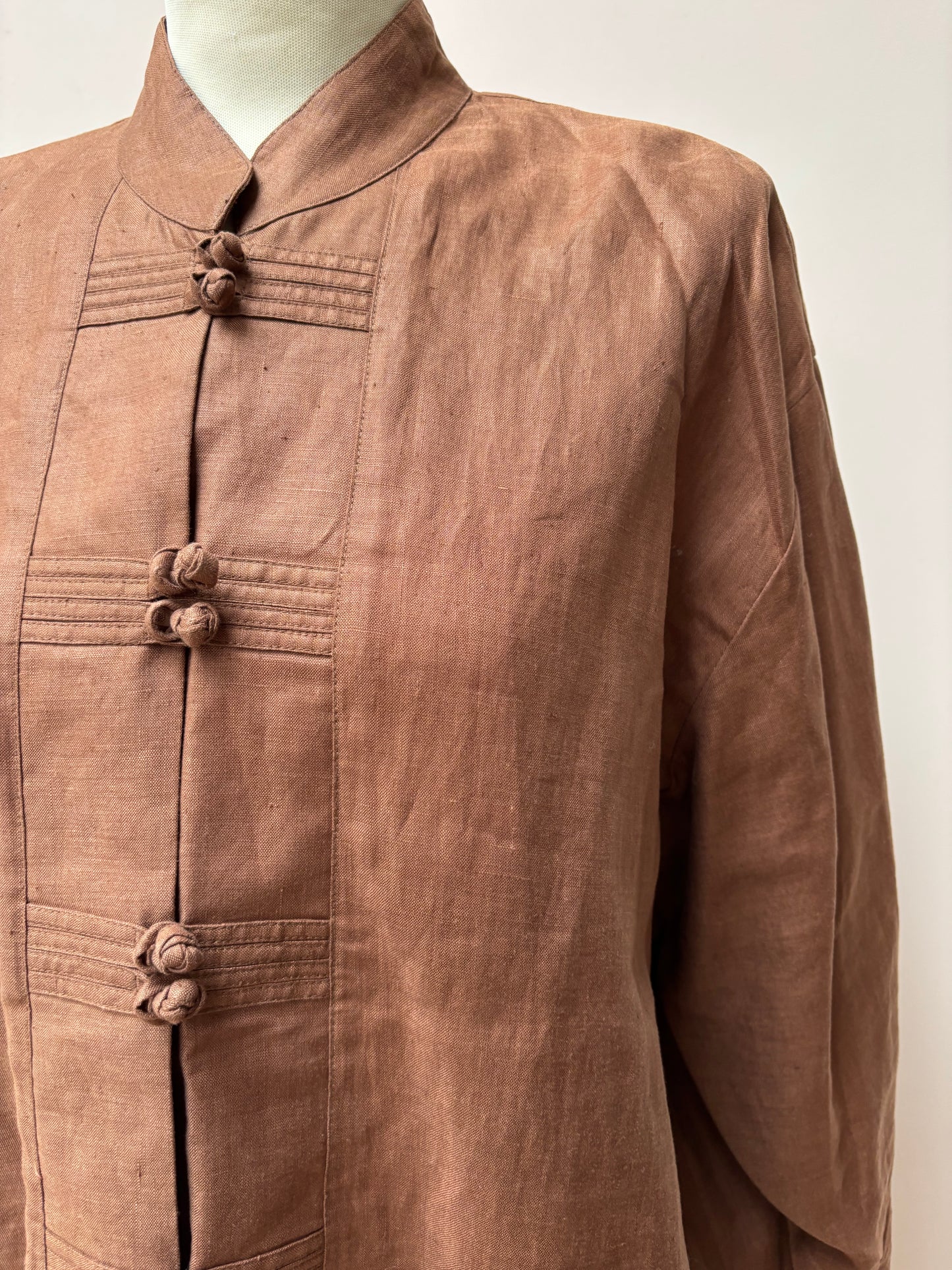 Vintage light 100% linen jacket size 12/14