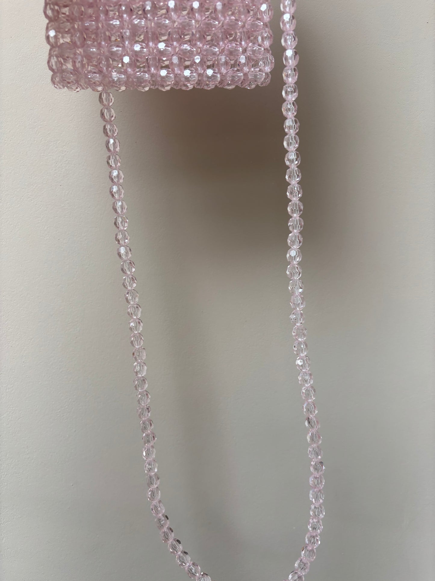 Pink beaded bag