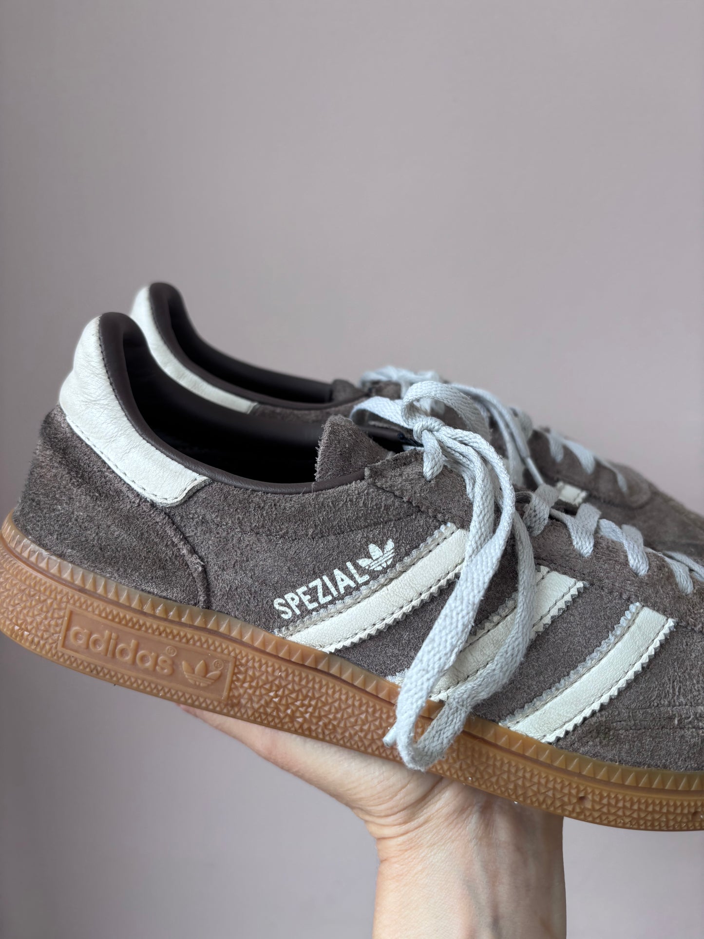 Brown Adidas Spezial trainers size UK6.5