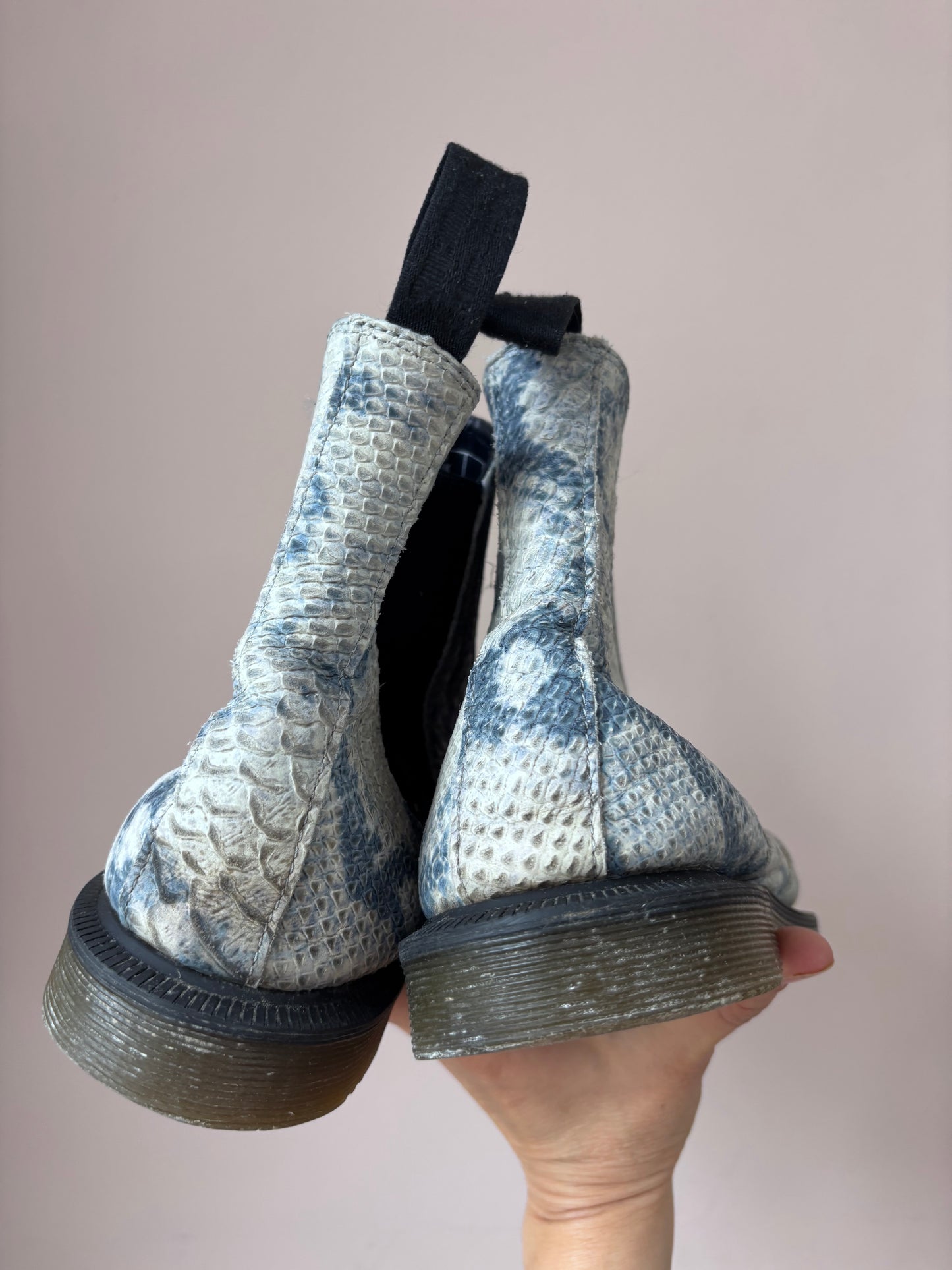 Snakeskin leather Doc Martens boots size UK5