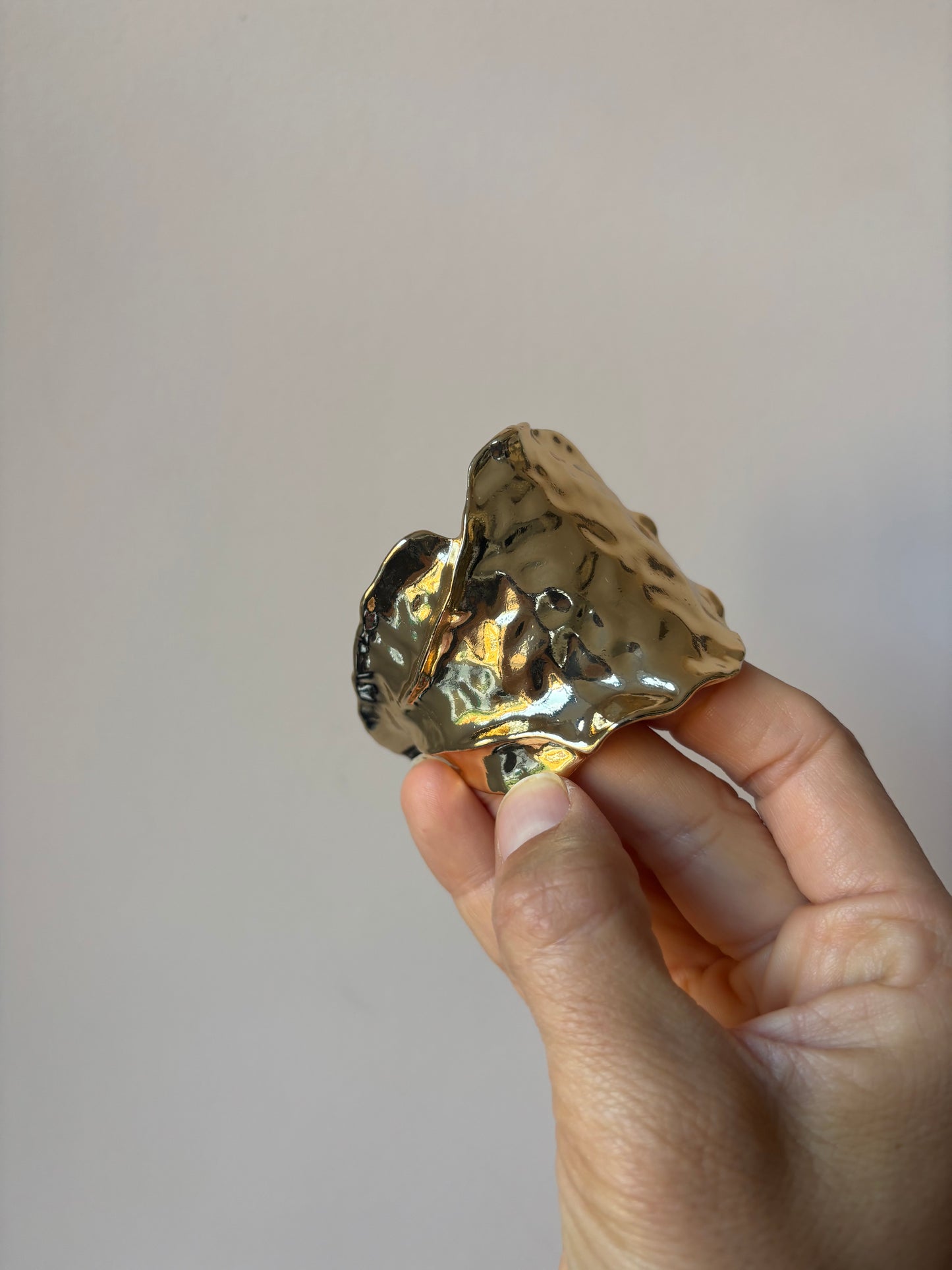 Heavy gold cuff bracelet