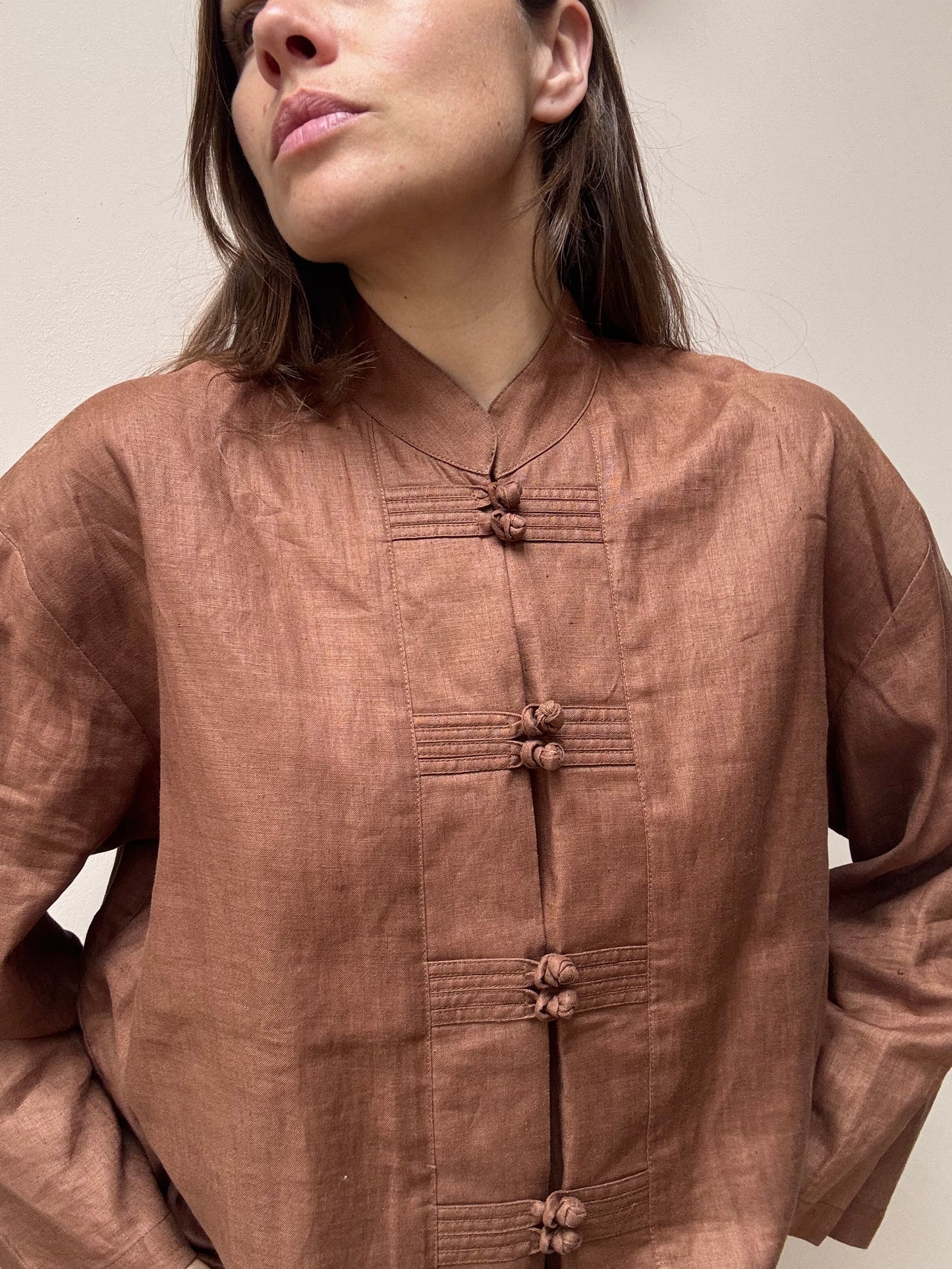 Vintage light 100% linen jacket size 12/14