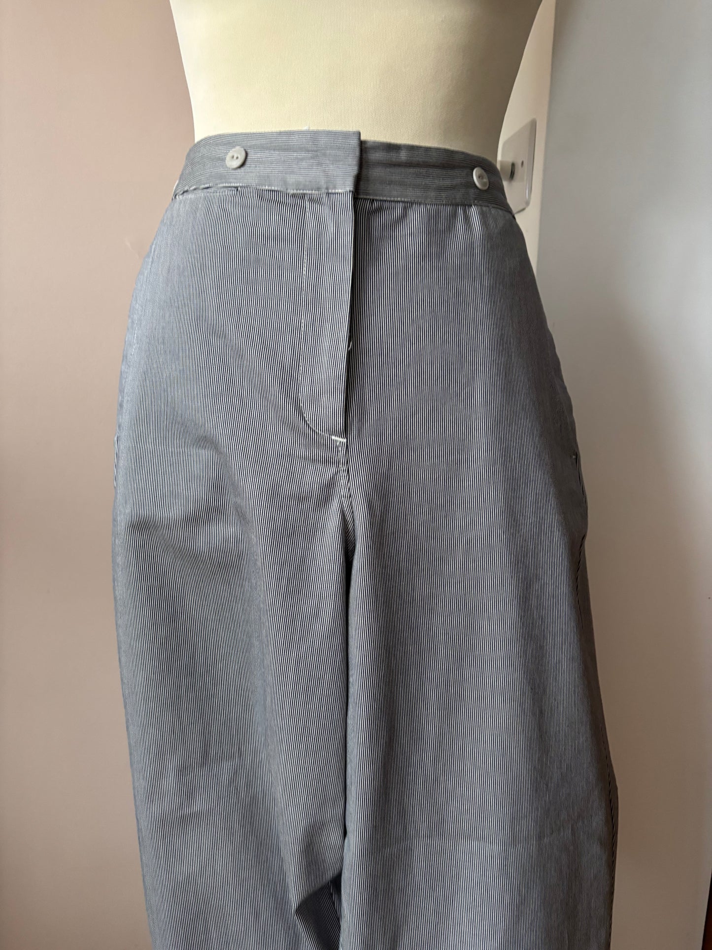 Striped 100% cotton trousers size 14