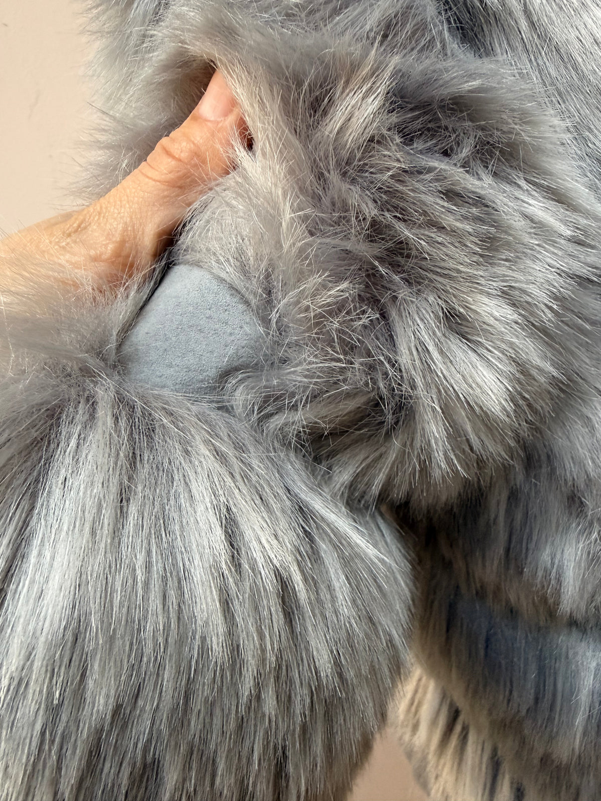Popski faux fur and suede jacket