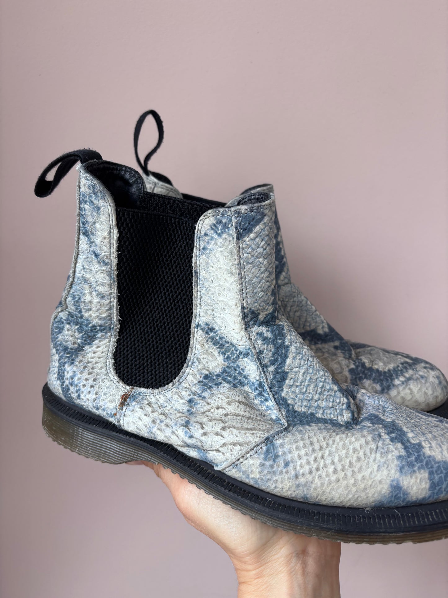 Snakeskin leather Doc Martens boots size UK5