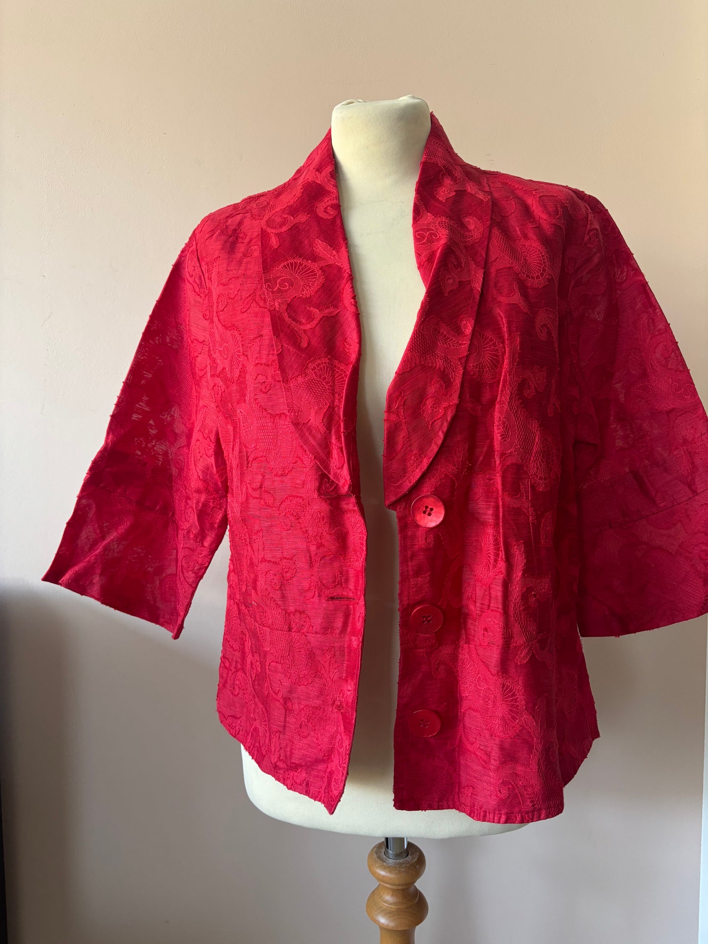 Vintage linen and silk jacket size 12