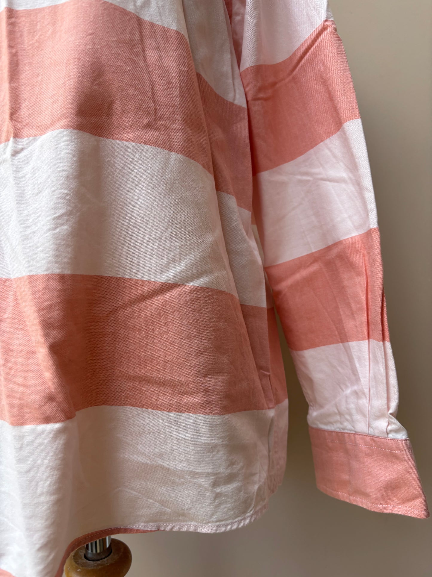 Striped 100% cotton rugby style shirt size Large