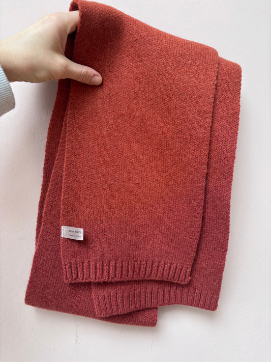 Rust 100% wool scarf
