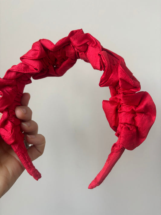 Silk red headband