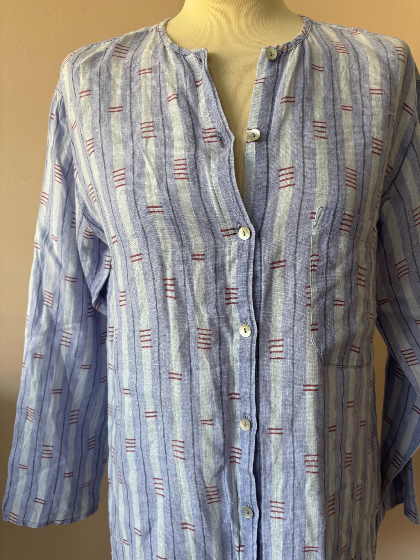 100% linen shirt size 10/12