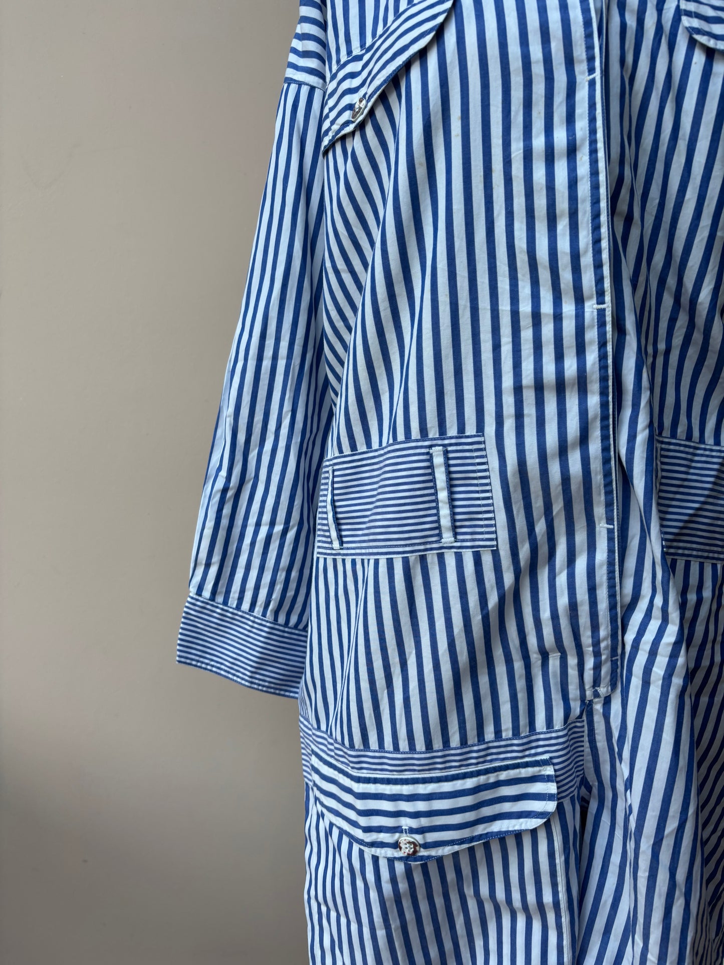 Vintage cotton striped jumpsuit size Medium