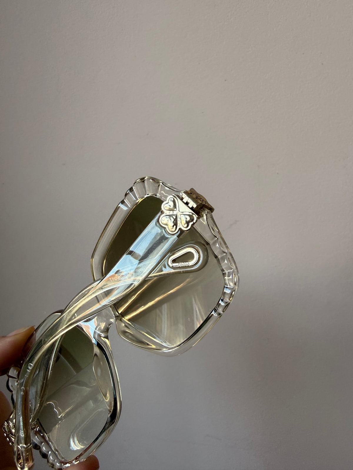 Chloe oversized sunglasses transparent frame