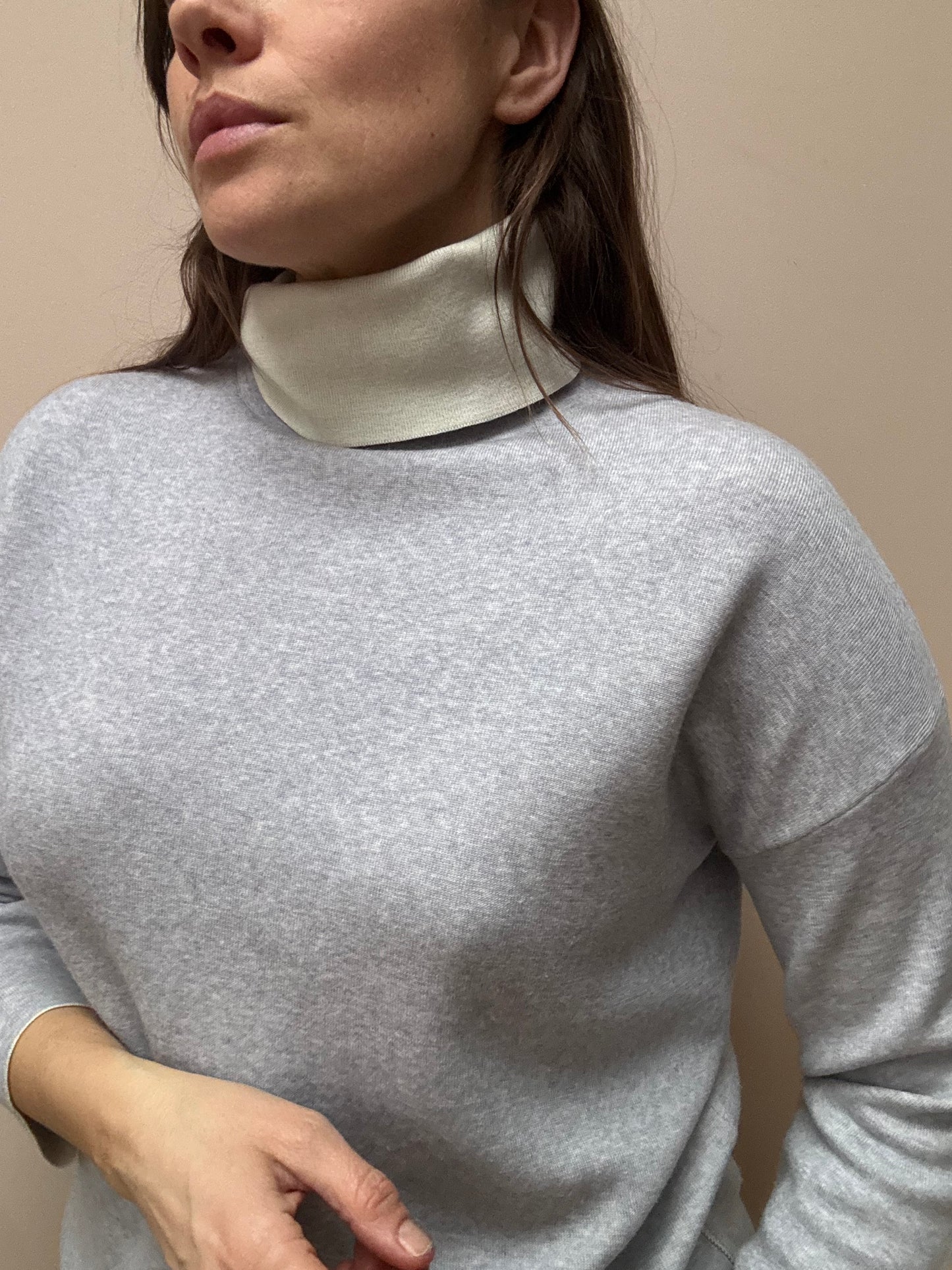 Jaeger grey 100% wool jumper size Small