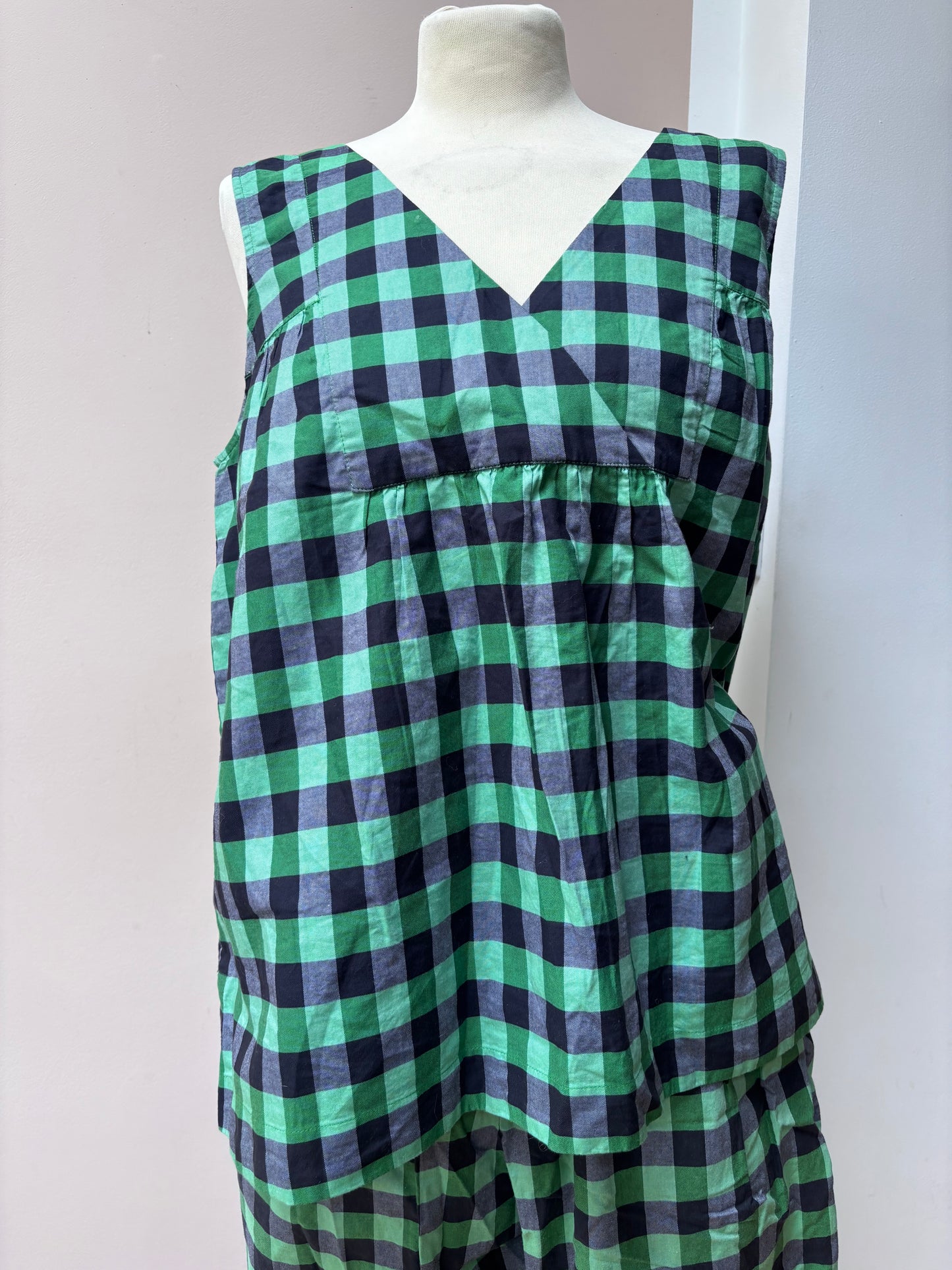 Toast gingham trouser set size Medium