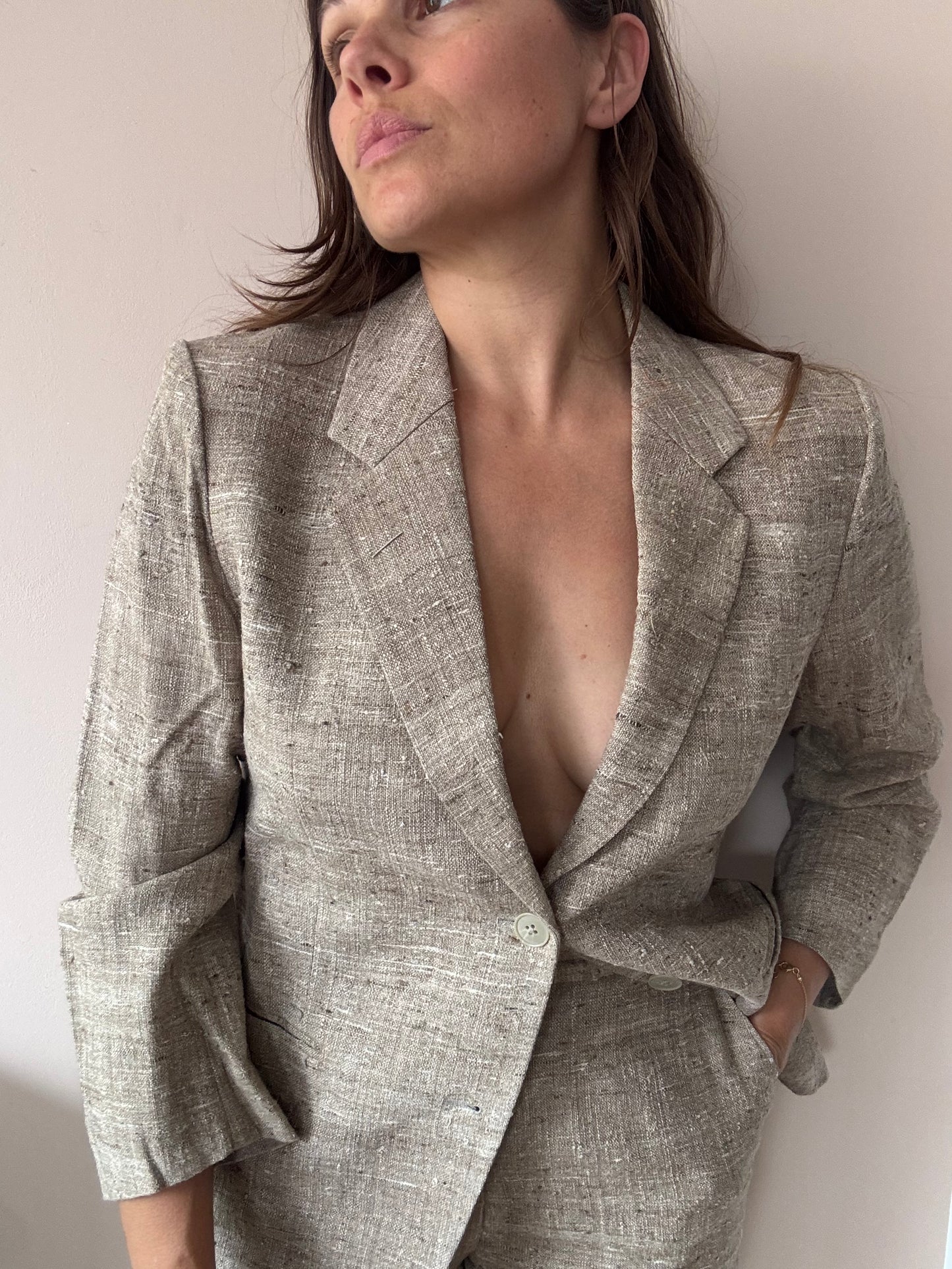 Vintage woven trouser suit size 10