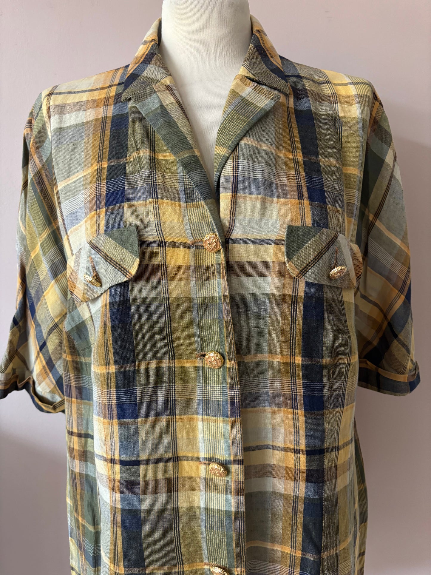 Vintage linen mix shirt size 12/14
