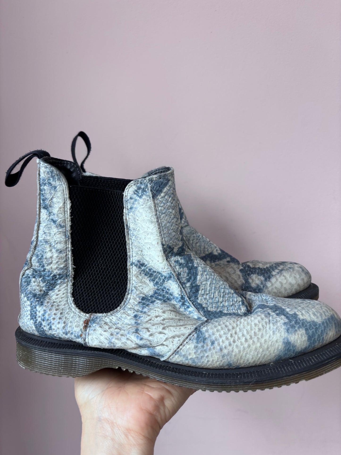 Snakeskin leather Doc Martens boots size UK5