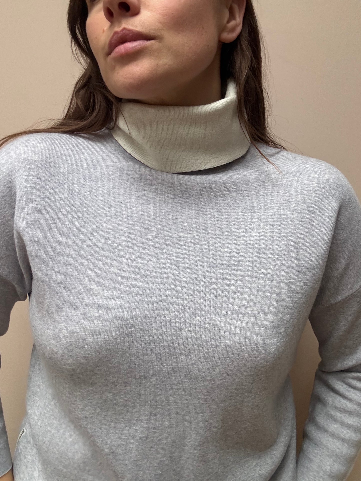 Jaeger grey 100% wool jumper size Small