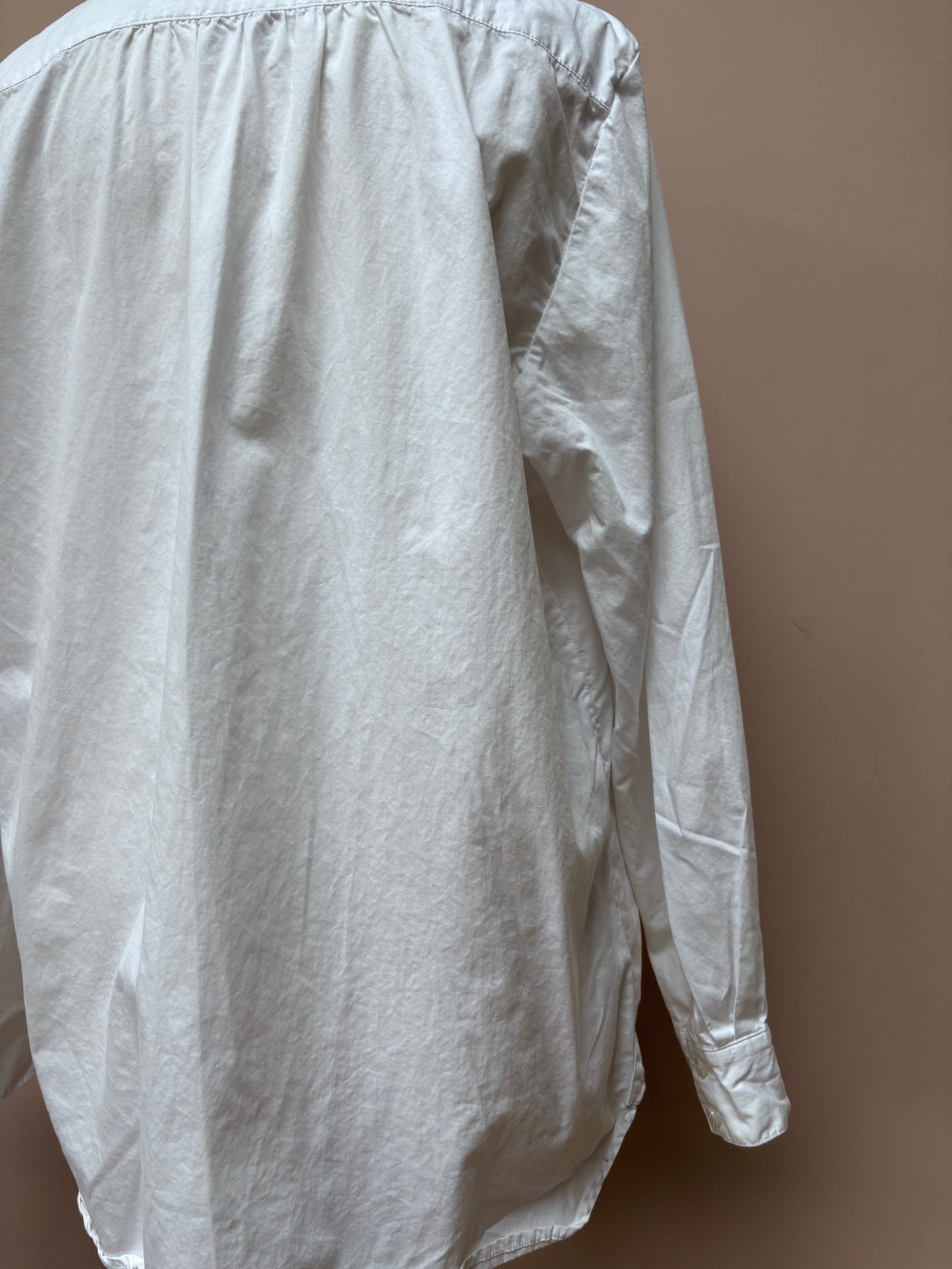 Toast white cotton shirt with detailing on bib size18